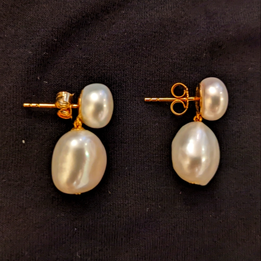 Mejuri Bold Pearl Drop Earrings